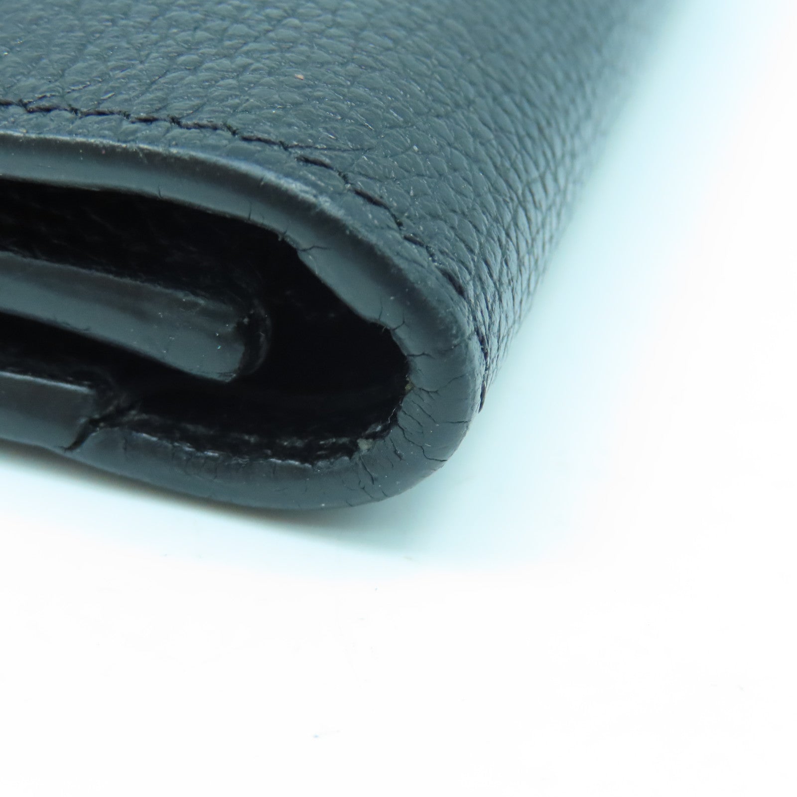 LOUIS VUITTON 【激減優惠】牛皮皮革Mylockme Compact Wallet銀扣錢包黑色