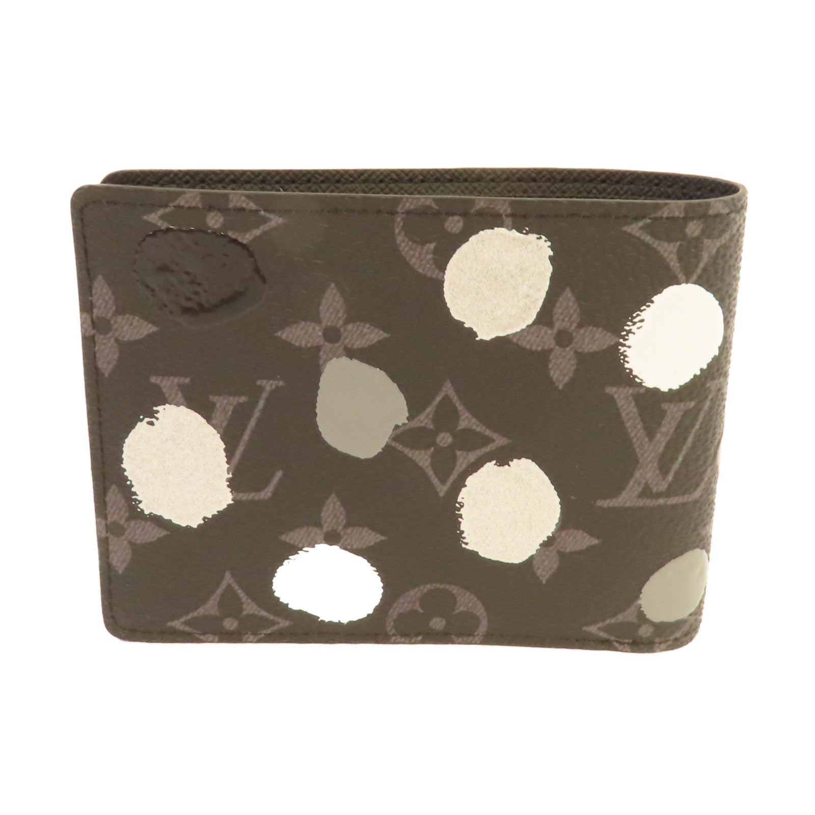 LOUIS VUITTON Monogram Eclipse LV x Yayoi Kusama Multiple Wallet短錢包黑色/彩色