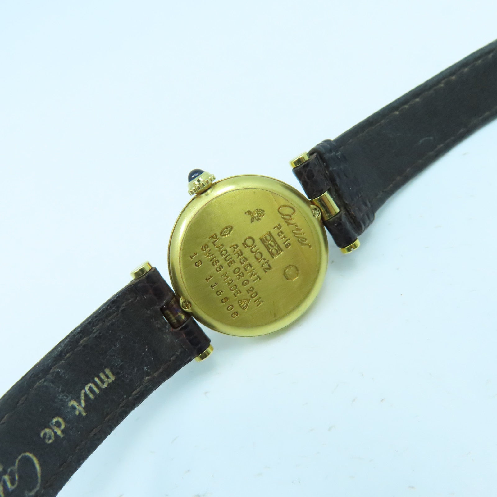 CARTIER Vintage Watch925純銀手錶石英機芯金色/銀色/銅色