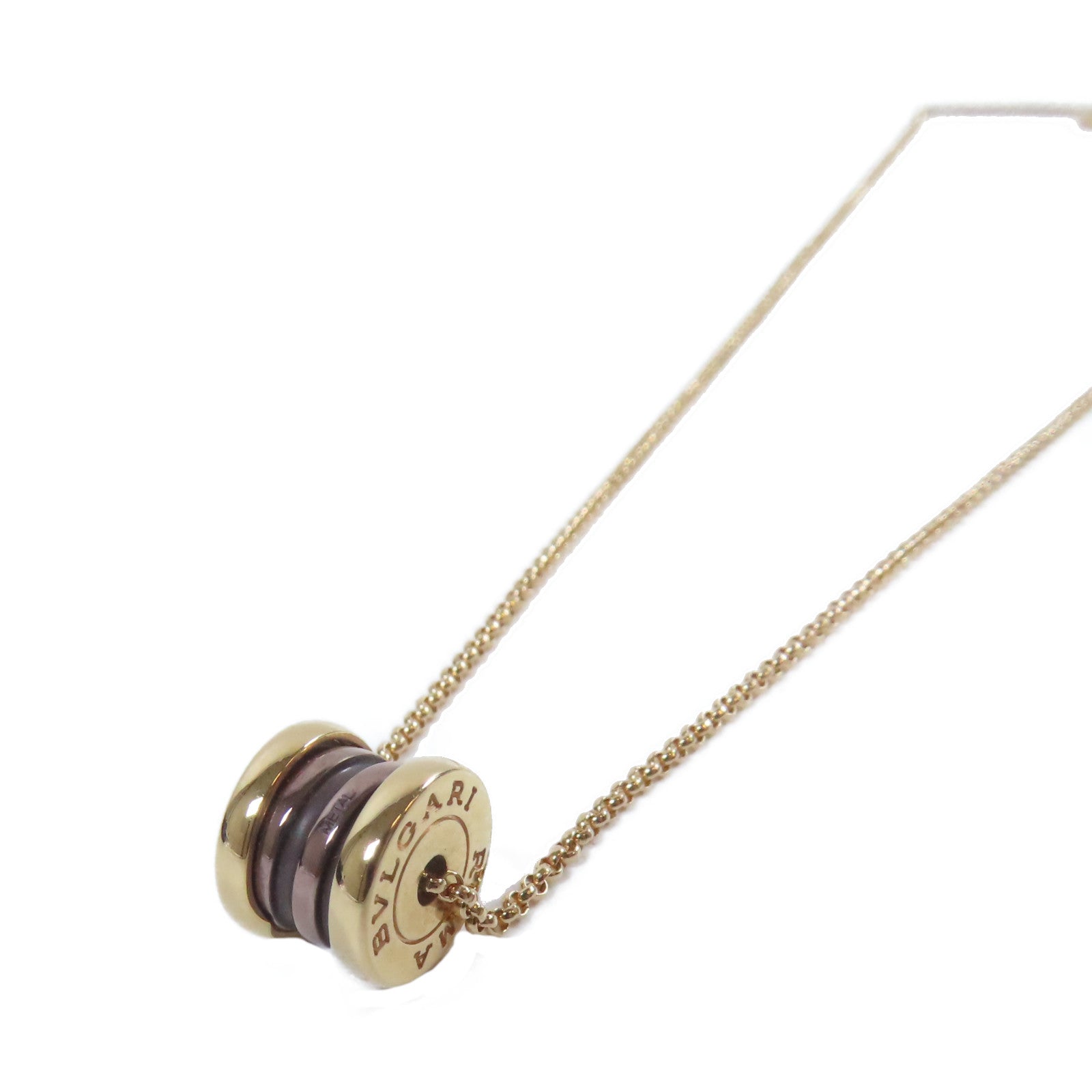 BVLGARI 18K玫瑰金Mini B-zero項鍊玫瑰金色