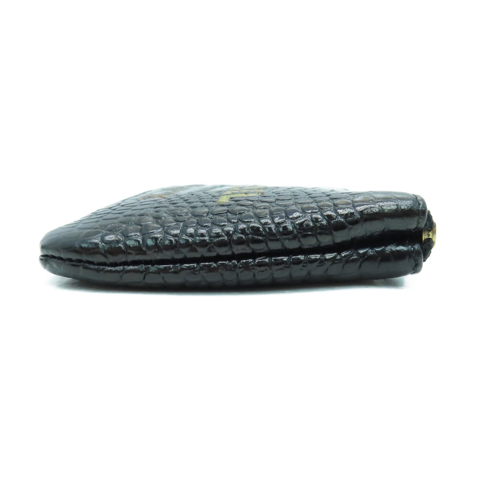 CHANEL 牛皮皮革Wallet金扣錢包黑色