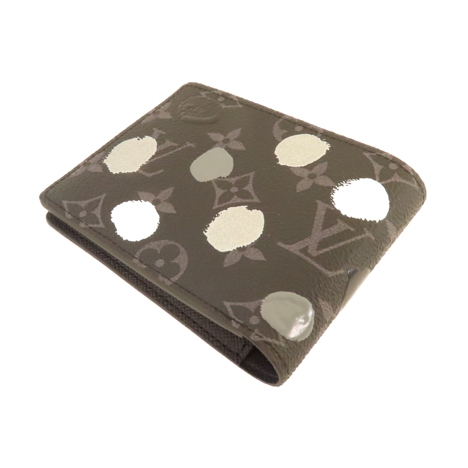 LOUIS VUITTON Monogram Eclipse LV x Yayoi Kusama Multiple Wallet短錢包黑色/彩色