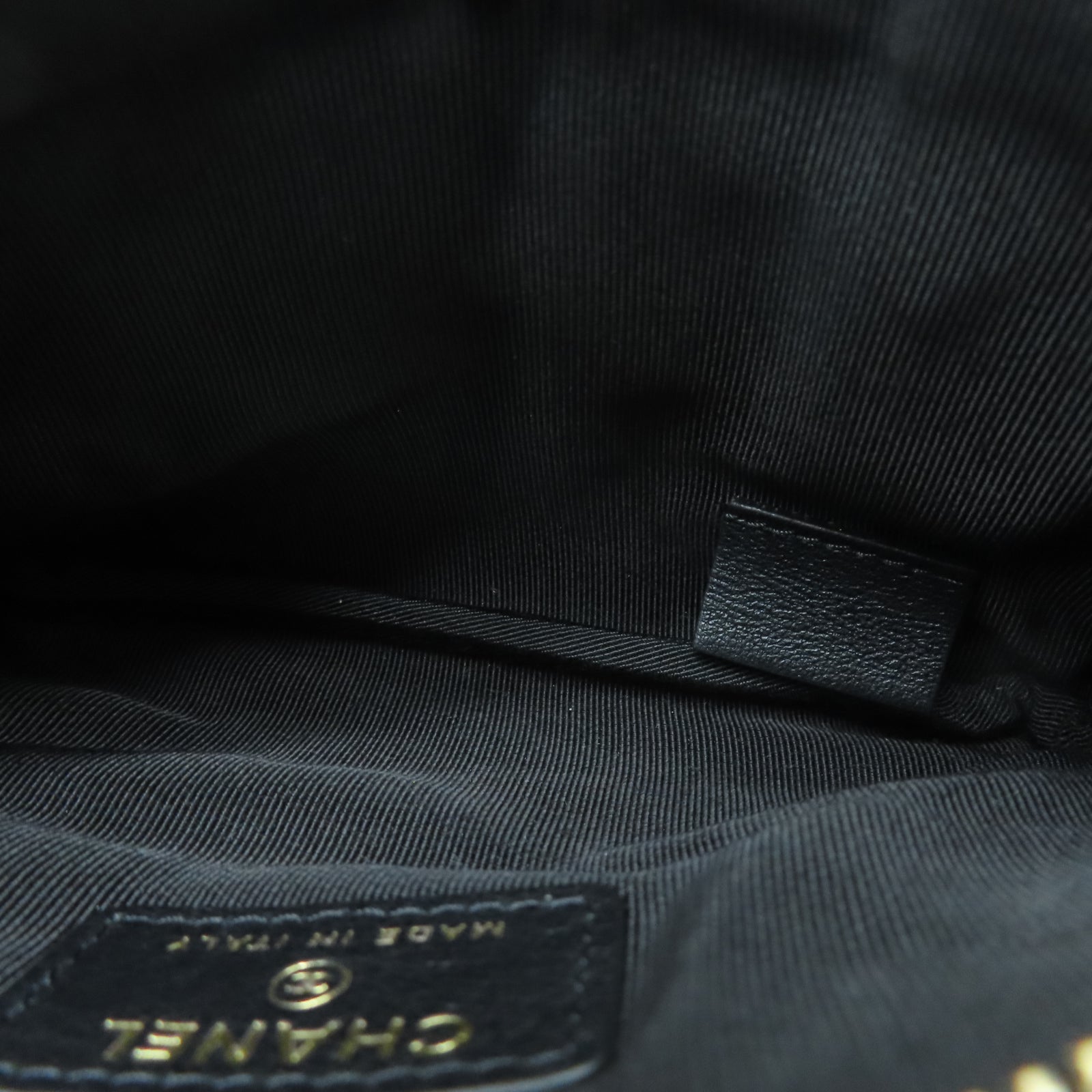 CHANEL 牛皮皮革Wallet金扣錢包黑色