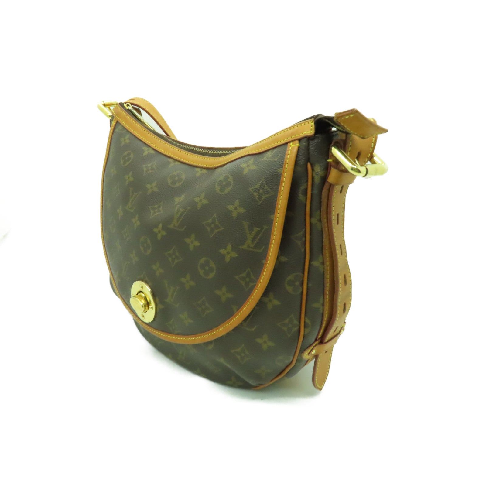 LOUIS VUITTON 【激減優惠】Monogram Tulum GM金扣肩背袋棕色