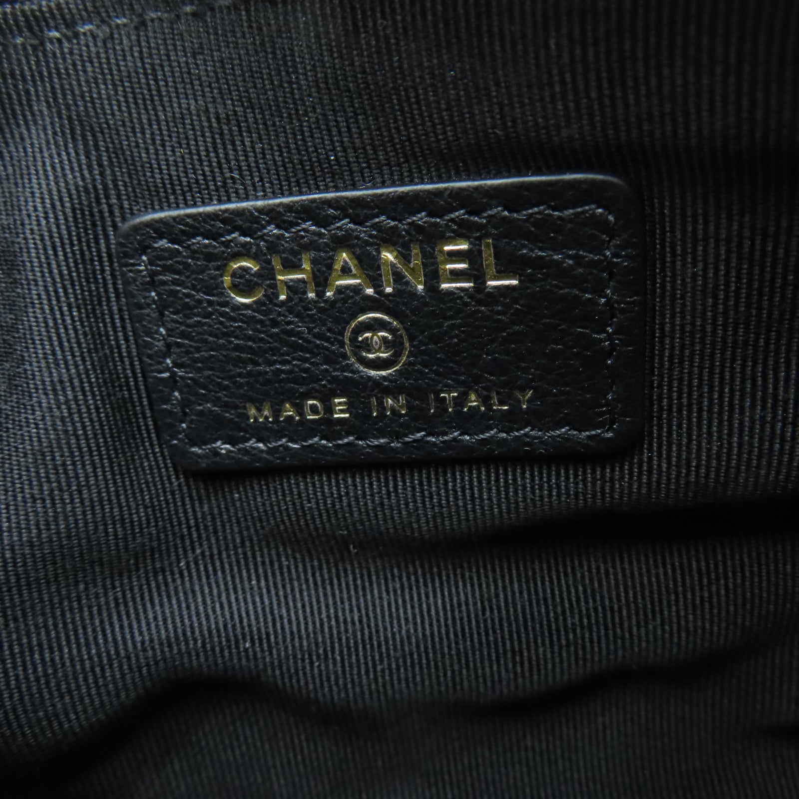 CHANEL 牛皮皮革Wallet金扣錢包黑色