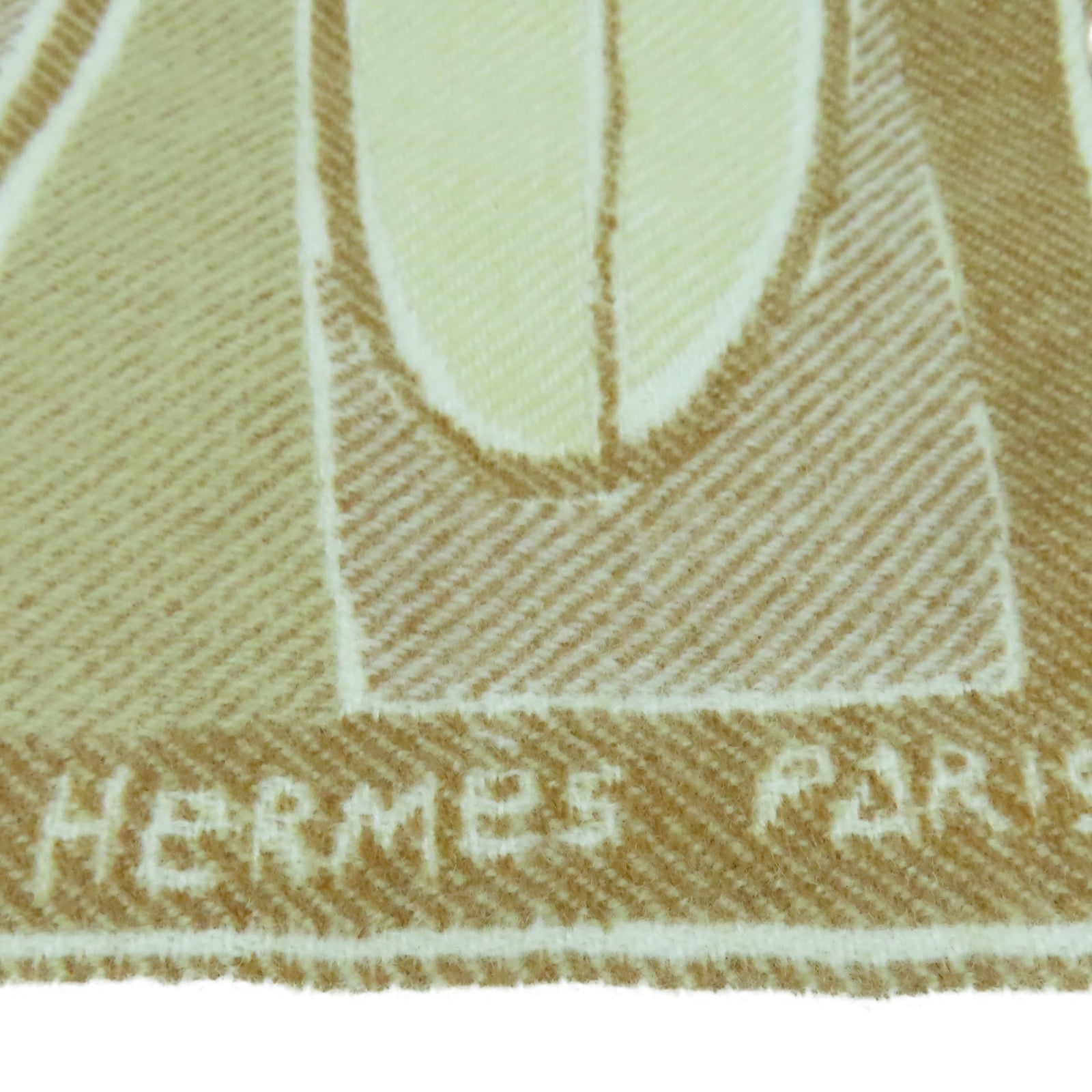HERMES 羊絨Scarf(25x150cm)圍巾米色