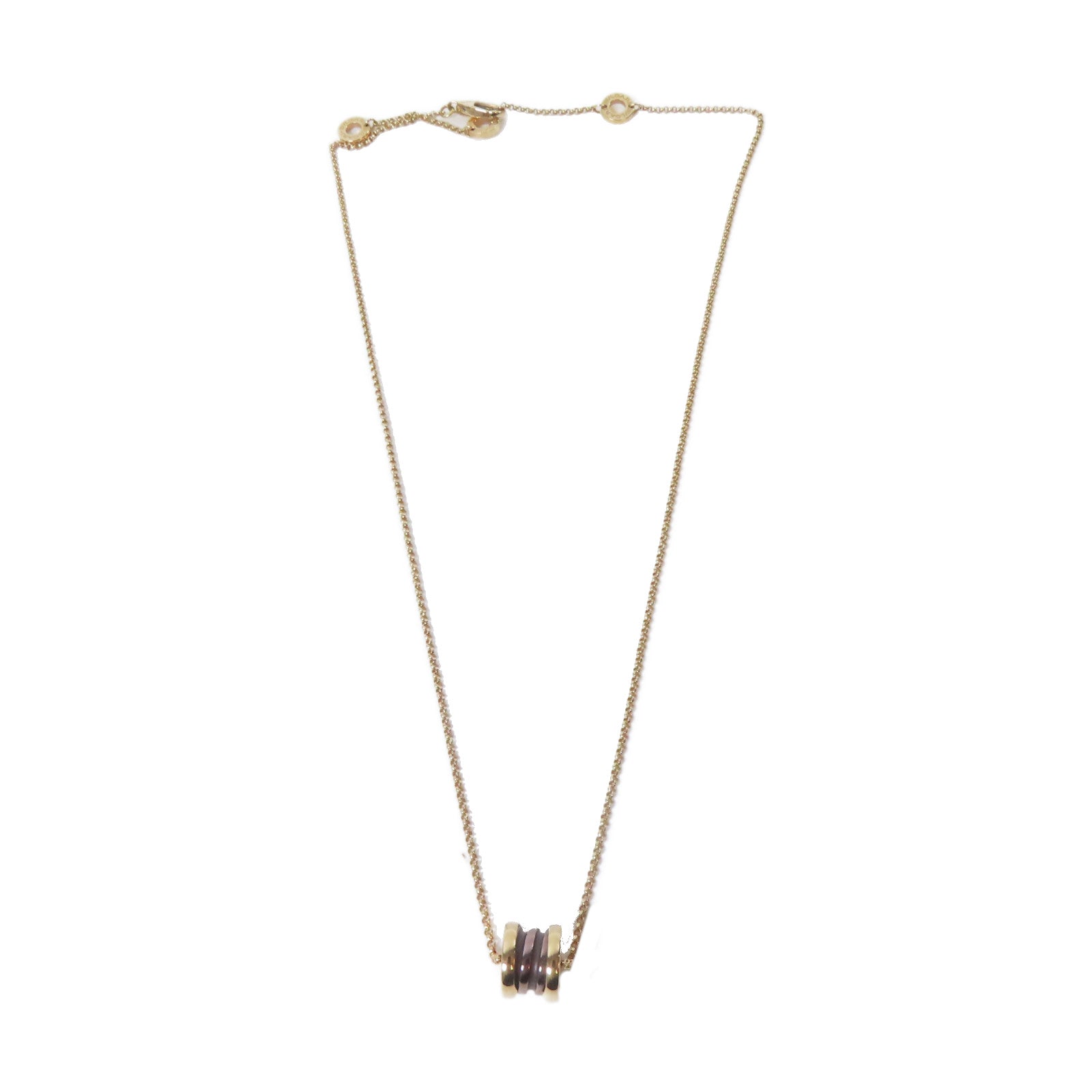BVLGARI 18K玫瑰金Mini B-zero項鍊玫瑰金色