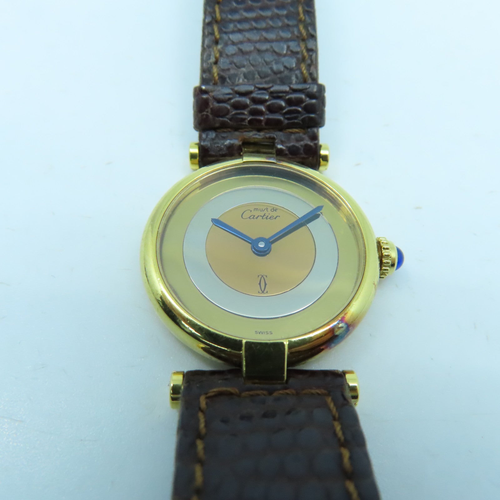 CARTIER Vintage Watch925純銀手錶石英機芯金色/銀色/銅色