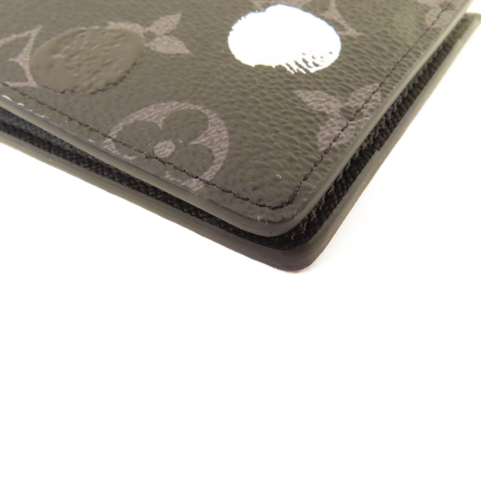 LOUIS VUITTON Monogram Eclipse LV x Yayoi Kusama Multiple Wallet短錢包黑色/彩色