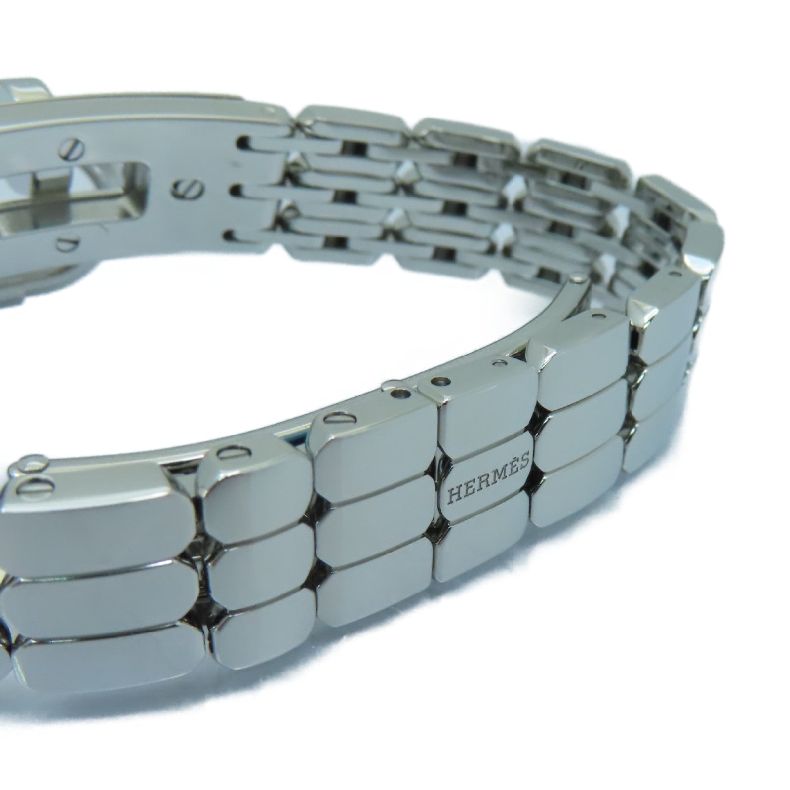 HERMES Kelly Watch Mini不鏽鋼手錶石英機芯白色
