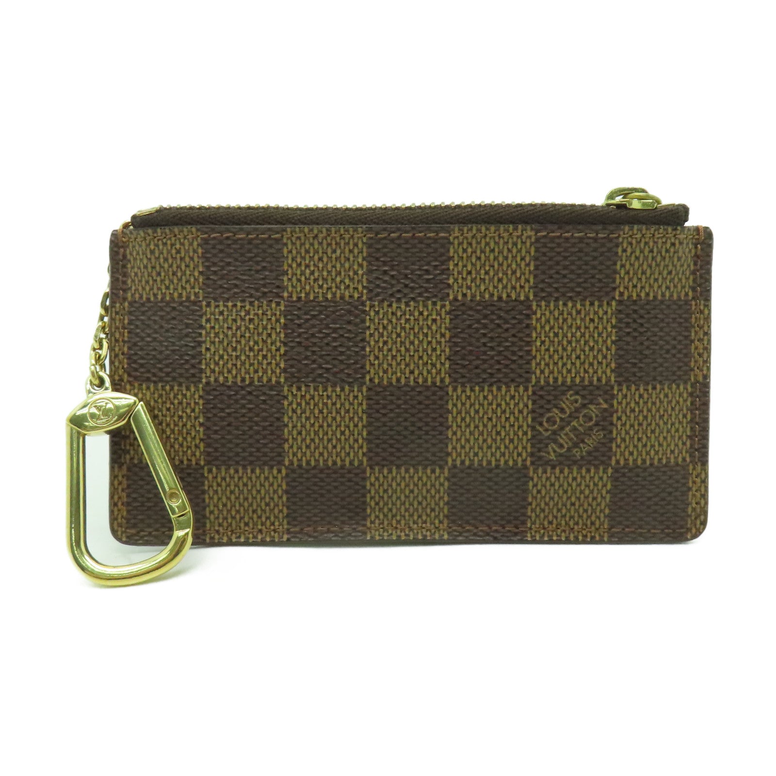 LOUIS VUITTON Damier China Run Key Pouch金扣鎖匙包啡色