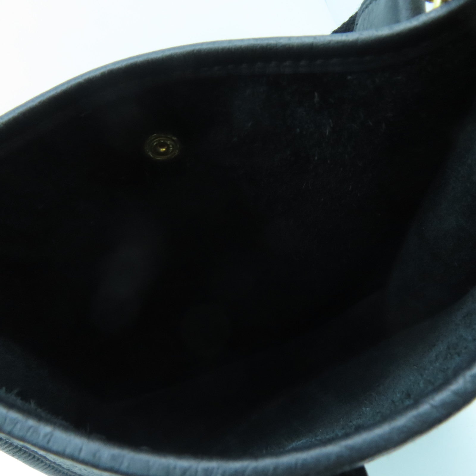HERMES Leather Evelyne TPM Gold Buckle Shoulder Bag Black