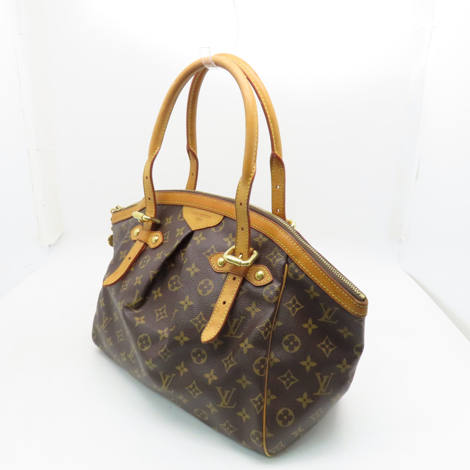 LOUIS VUITTON 【激減優惠】Monogram Tivoli GM 金扣手挽袋棕色