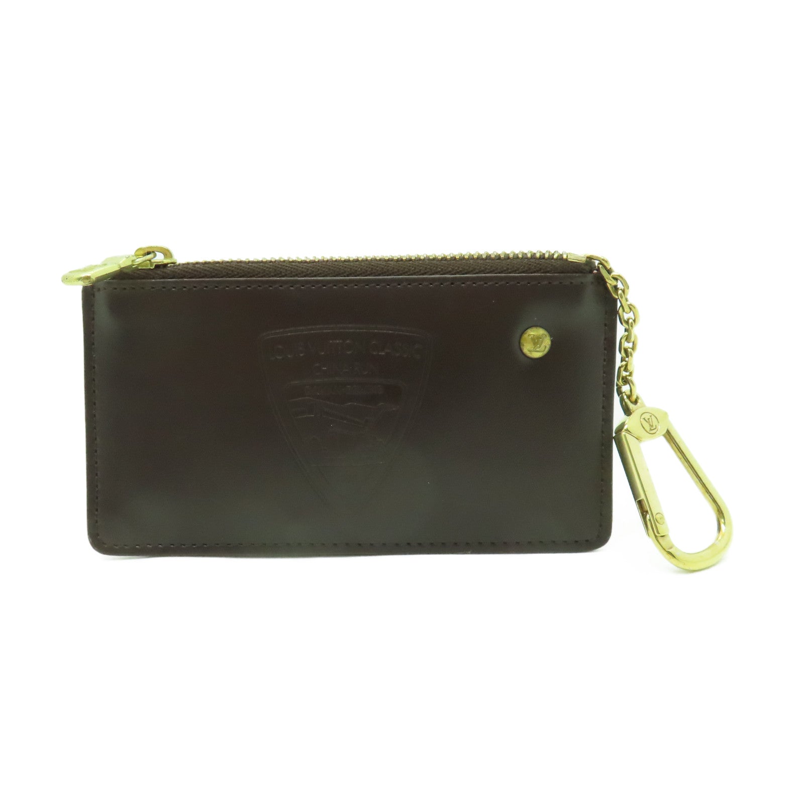 LOUIS VUITTON Damier China Run Key Pouch金扣鎖匙包啡色
