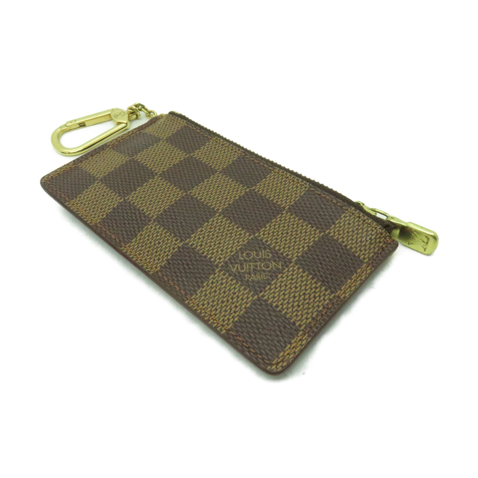 LOUIS VUITTON Damier China Run Key Pouch金扣鎖匙包啡色
