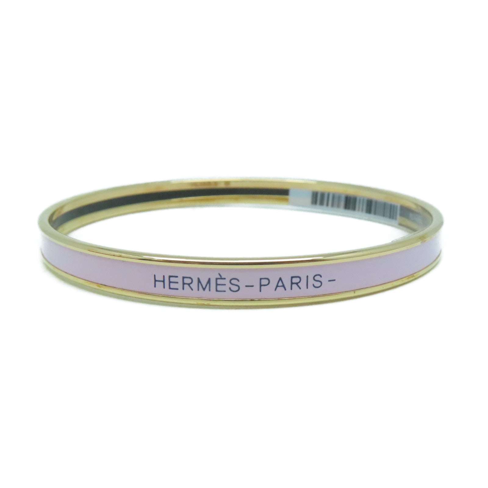 HERMES 金屬Uni Bangle手鐲粉紅色/金色
