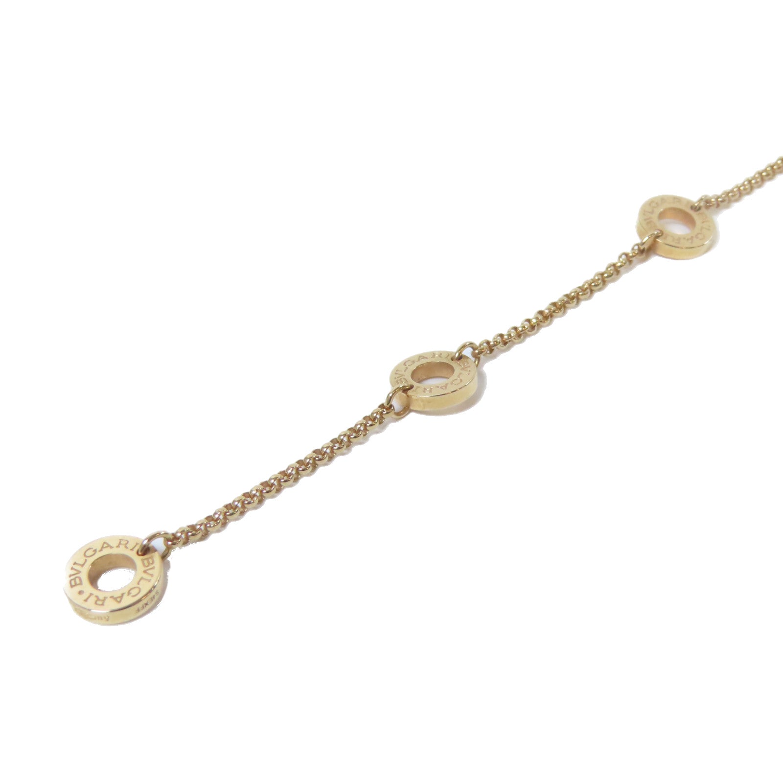 BVLGARI 18K玫瑰金Mini B-zero項鍊玫瑰金色