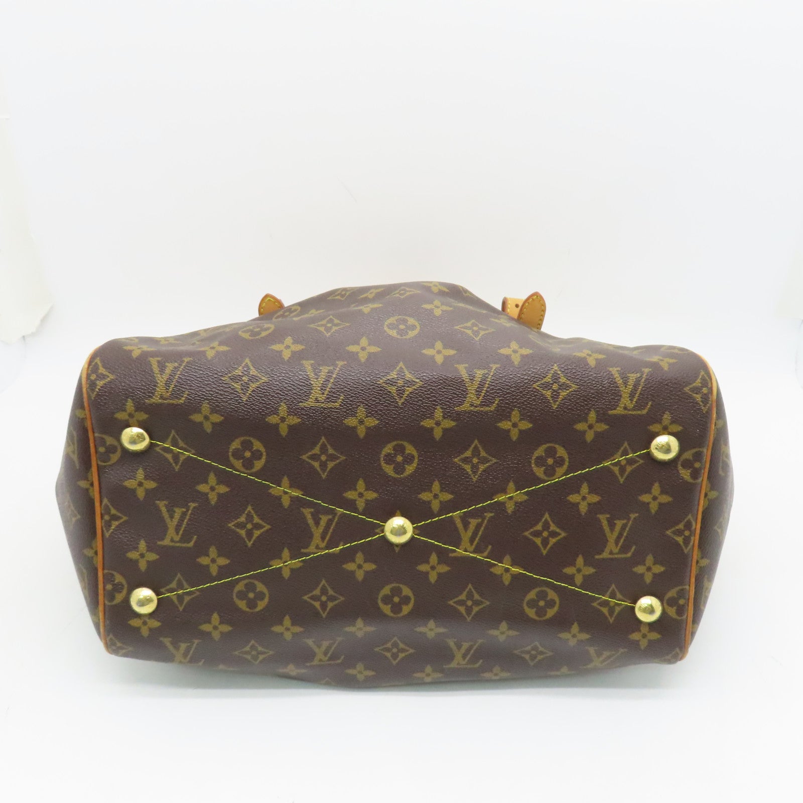 LOUIS VUITTON 【激減優惠】Monogram Tivoli GM 金扣手挽袋棕色