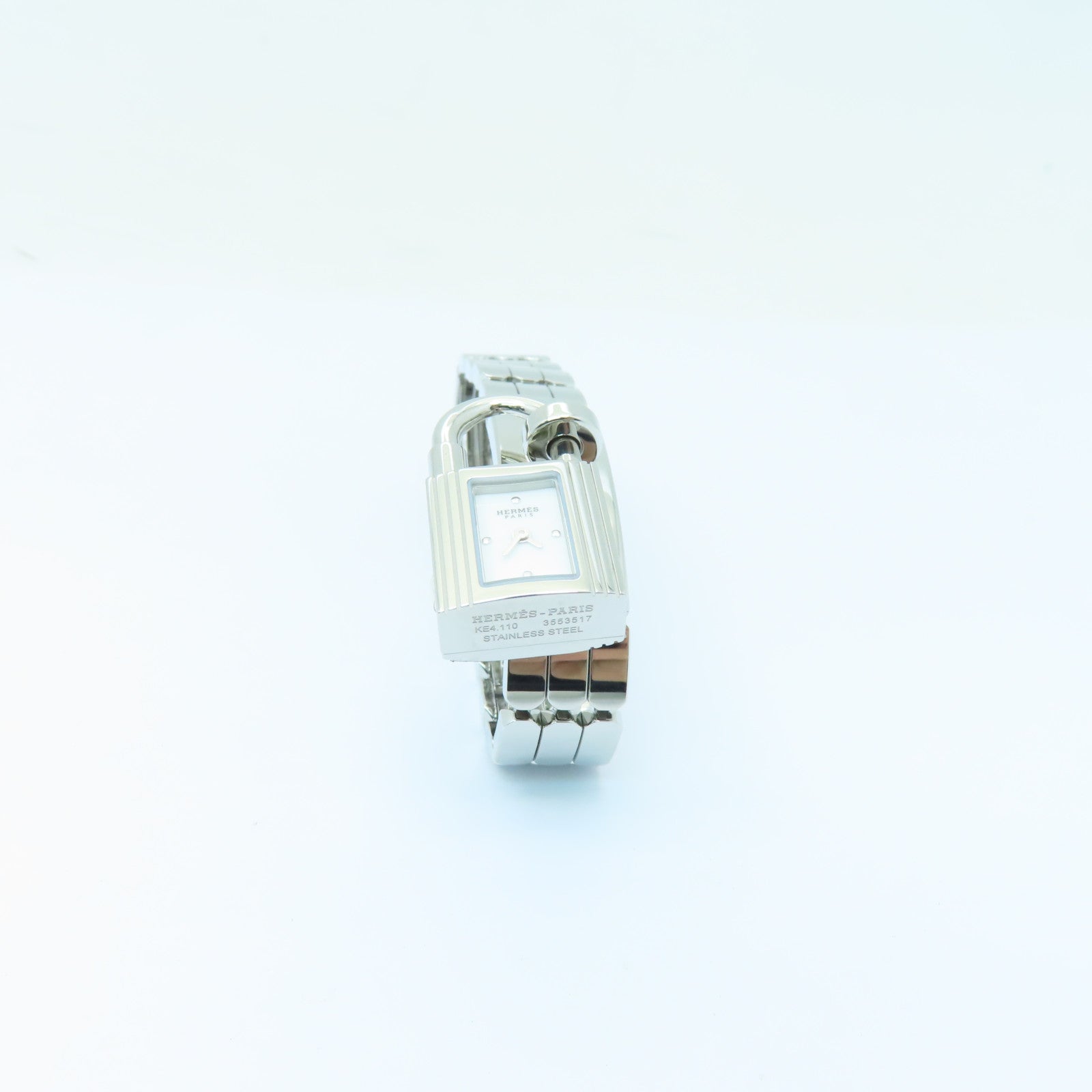 HERMES Kelly Watch Mini不鏽鋼手錶石英機芯白色