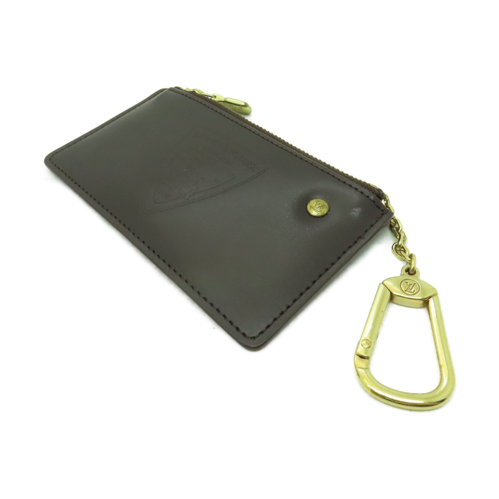 LOUIS VUITTON Damier China Run Key Pouch金扣鎖匙包啡色