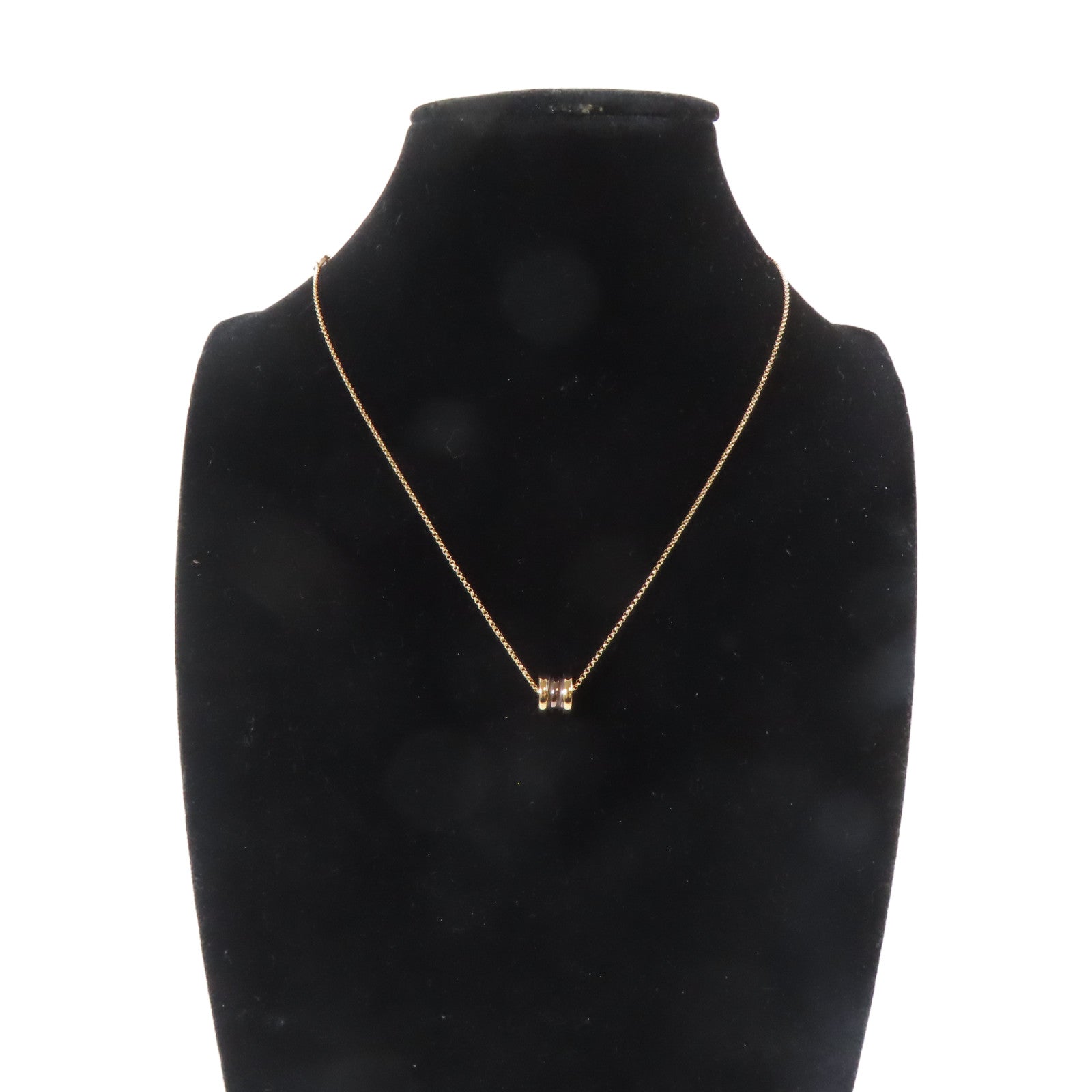 BVLGARI 18K玫瑰金Mini B-zero項鍊玫瑰金色