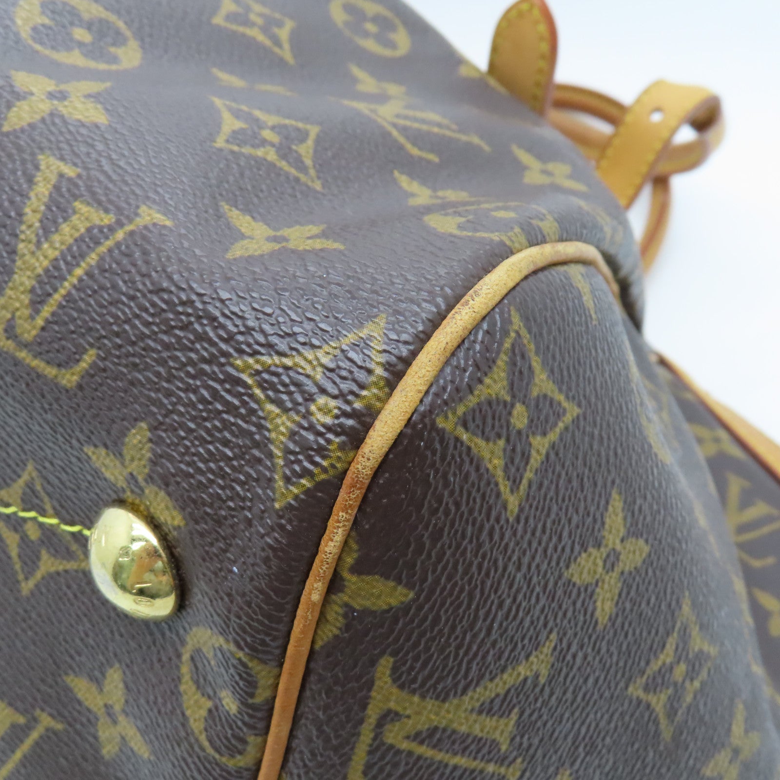 LOUIS VUITTON 【激減優惠】Monogram Tivoli GM 金扣手挽袋棕色