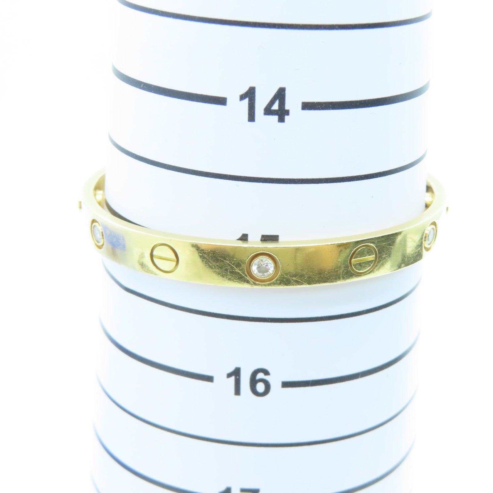 CARTIER 【激減優惠】18K黃金Love Bangle鑽石手鐲Cartier#16