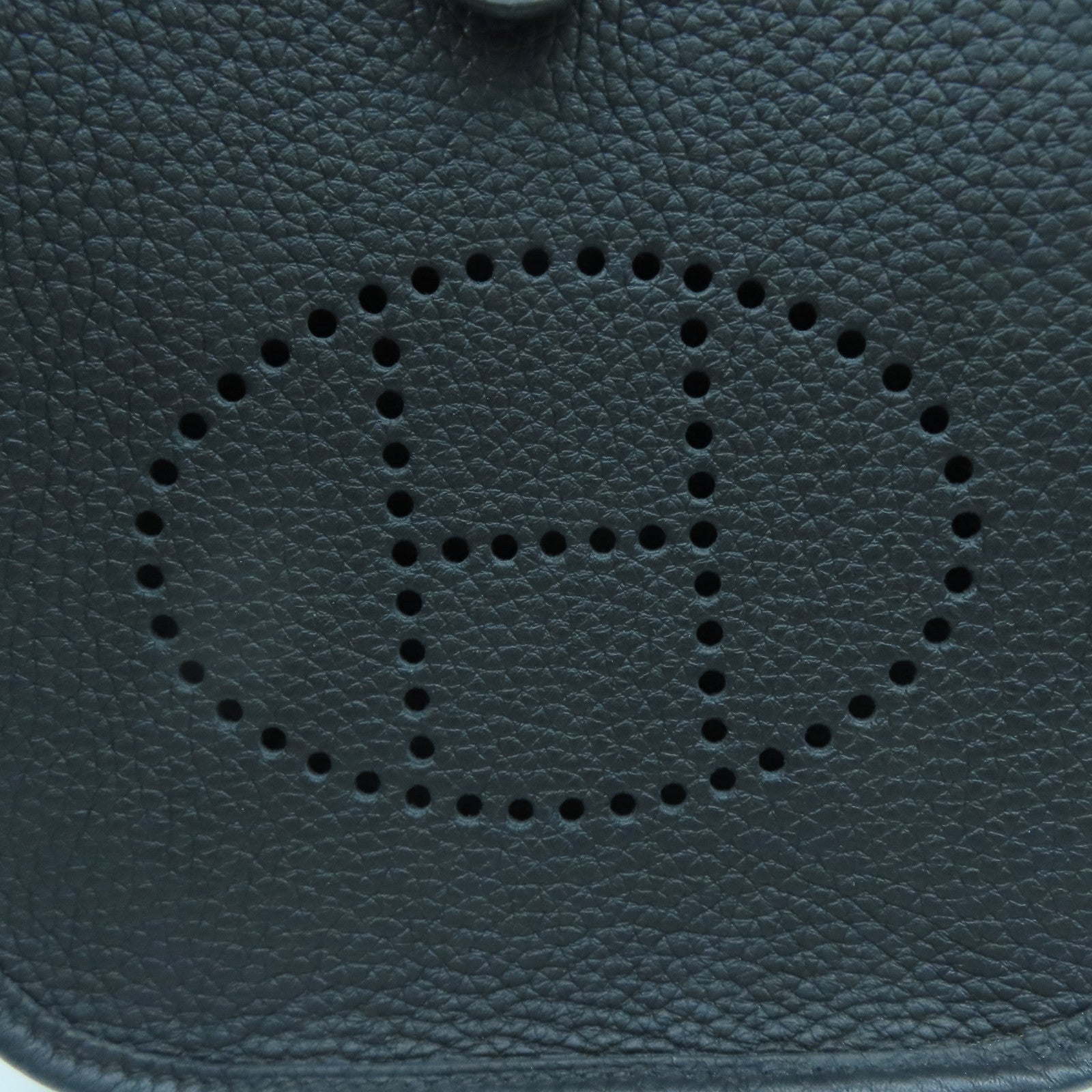 HERMES Leather Evelyne TPM Gold Buckle Shoulder Bag Black