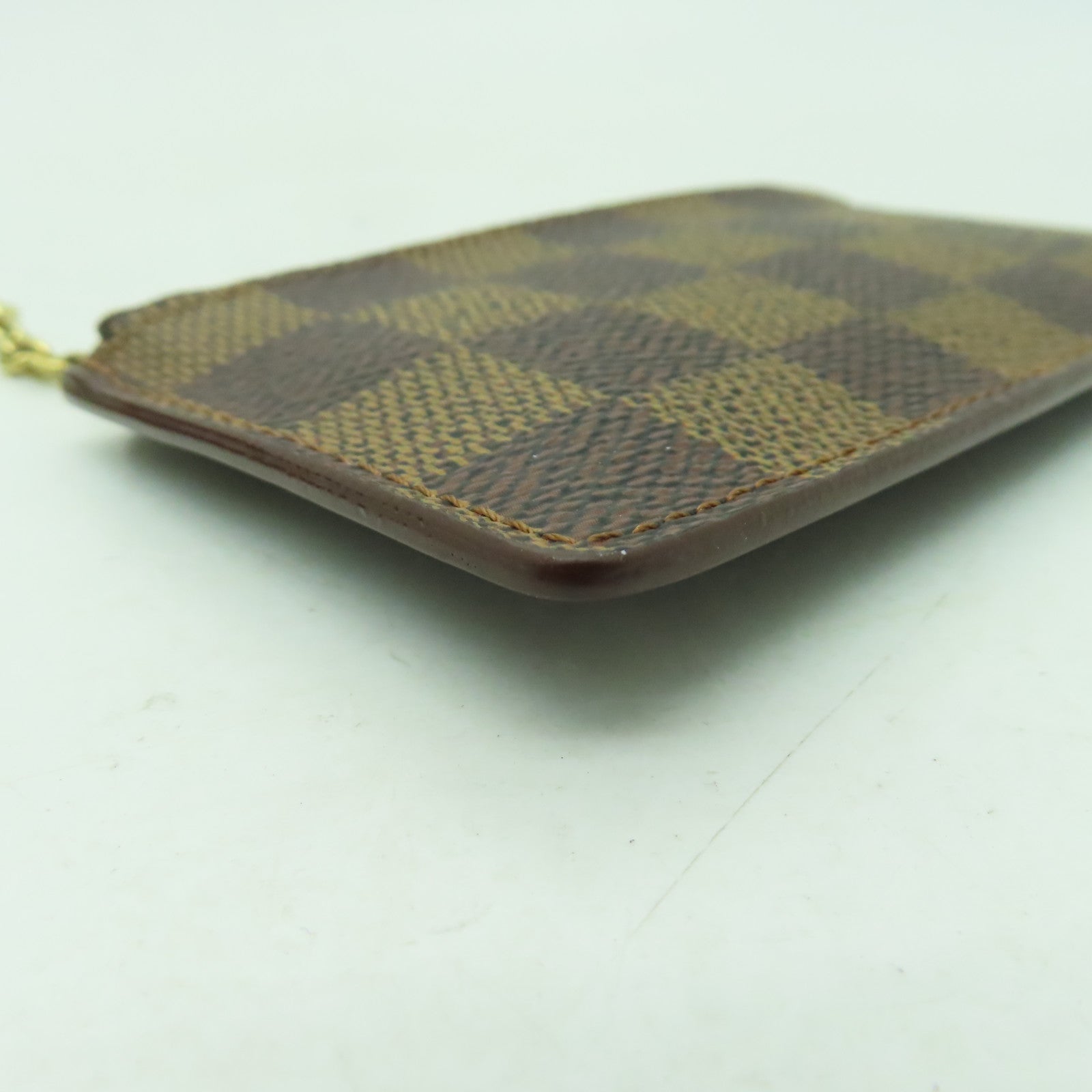 LOUIS VUITTON Damier China Run Key Pouch金扣鎖匙包啡色