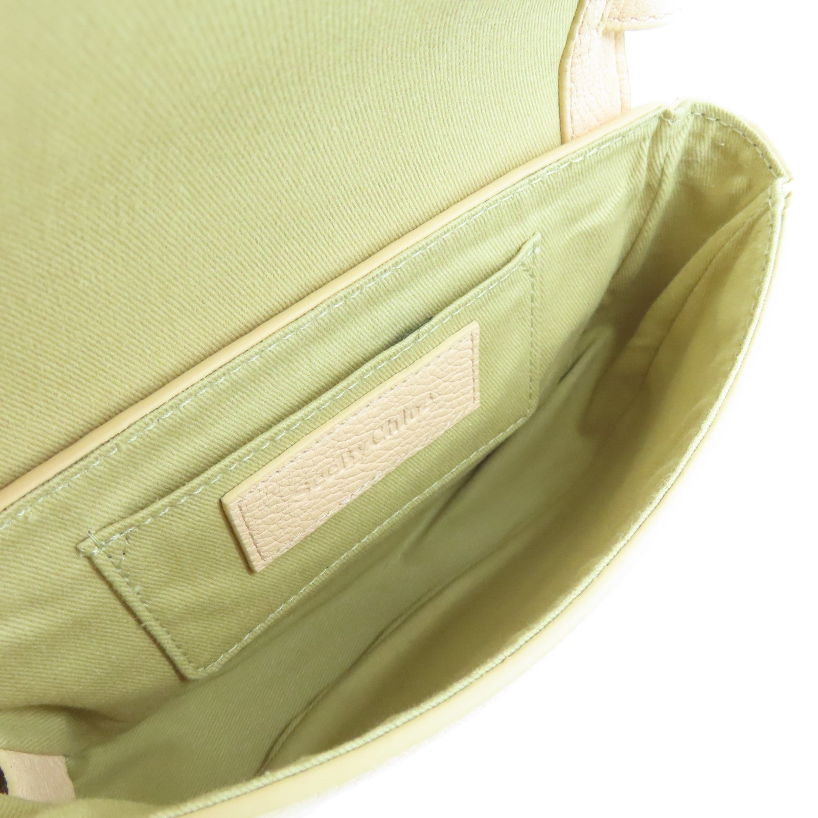 SEE BY CHLOE Leather Shoulder Bag Gold Buckle Pink