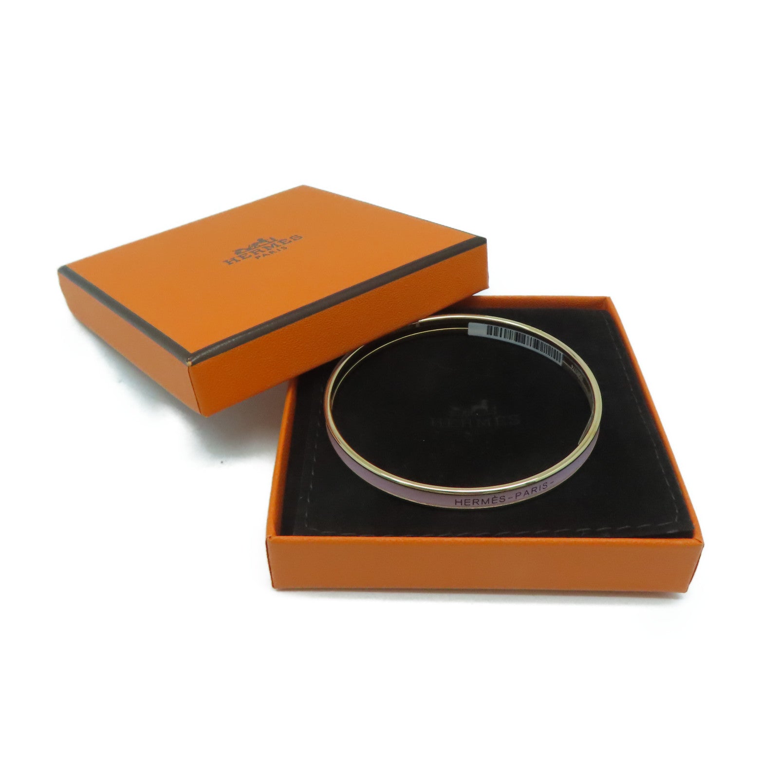 HERMES 金屬Uni Bangle手鐲粉紅色/金色