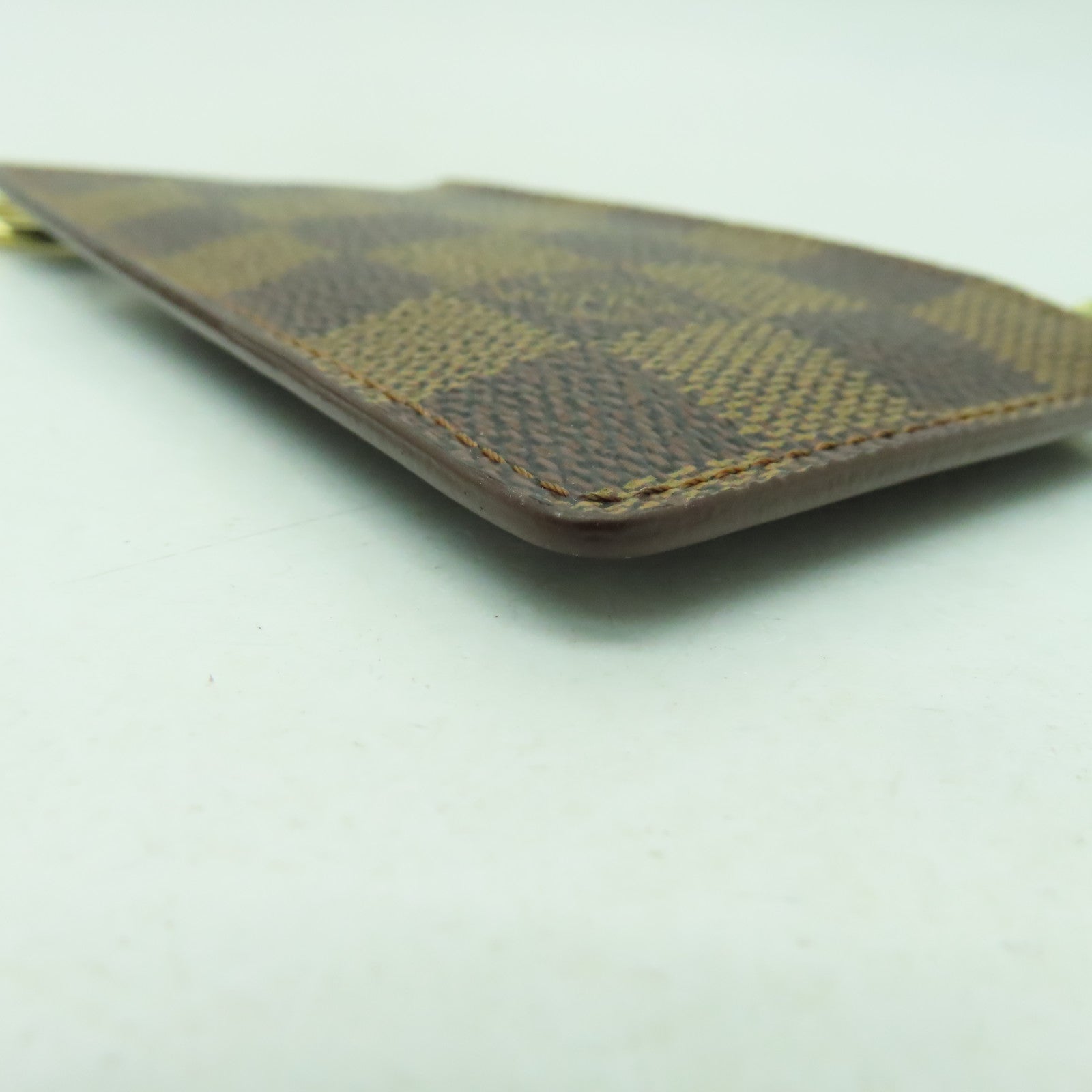 LOUIS VUITTON Damier China Run Key Pouch金扣鎖匙包啡色