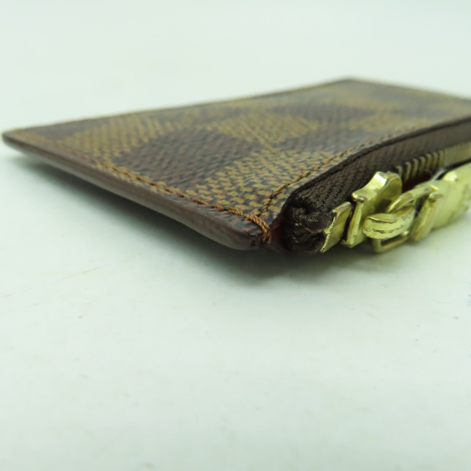 LOUIS VUITTON Damier China Run Key Pouch金扣鎖匙包啡色