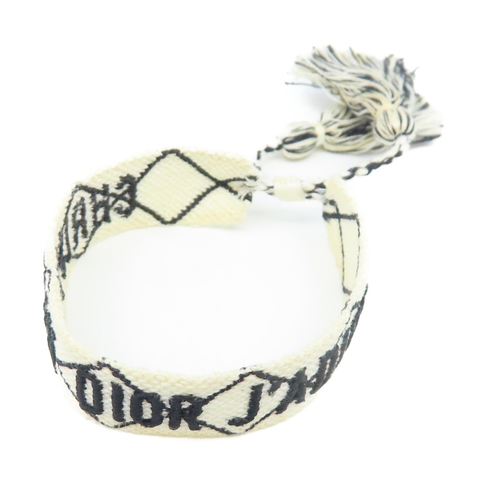 Dior 帆布Bracelet手環白色/黑色