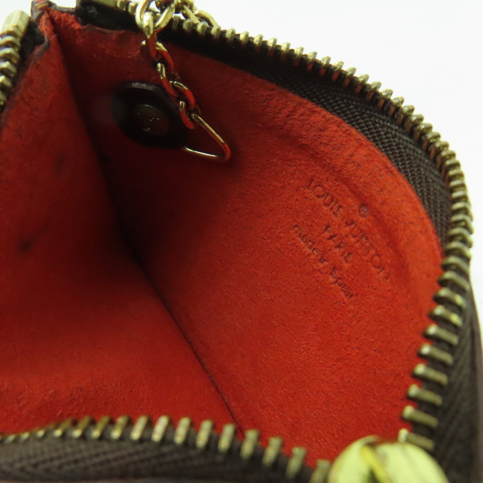LOUIS VUITTON Damier China Run Key Pouch金扣鎖匙包啡色