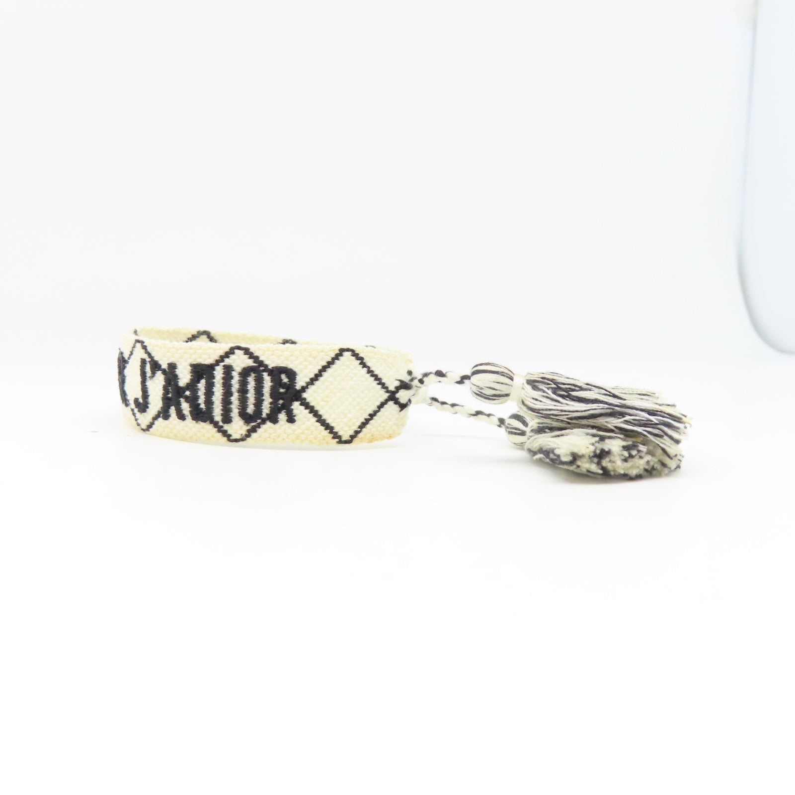 Dior 帆布Bracelet手環白色/黑色