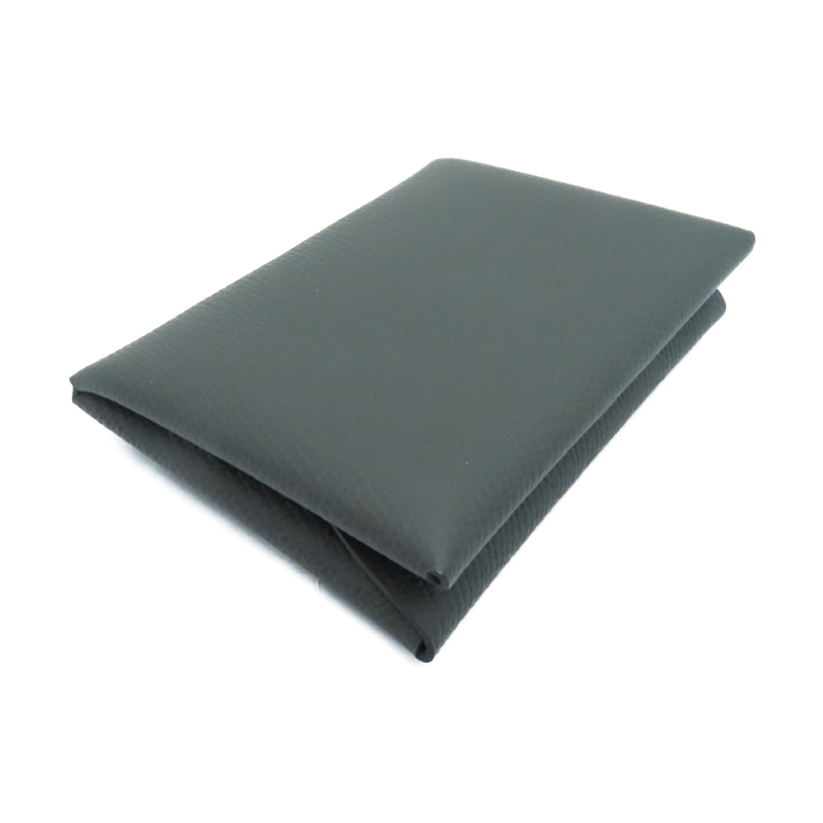 HERMES Epsom皮革Calvi Duo Card Holder銀扣卡片套灰色