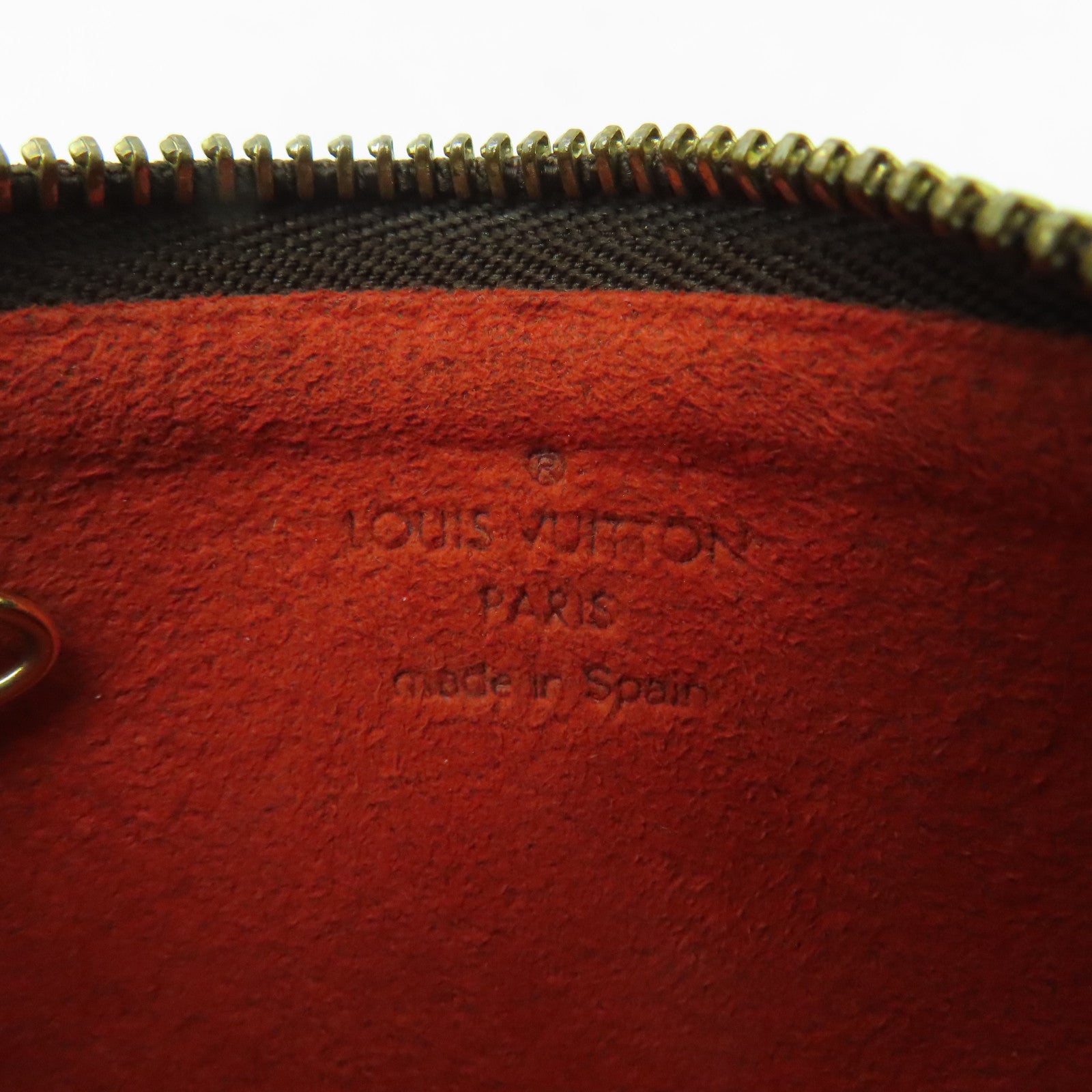 LOUIS VUITTON Damier China Run Key Pouch金扣鎖匙包啡色