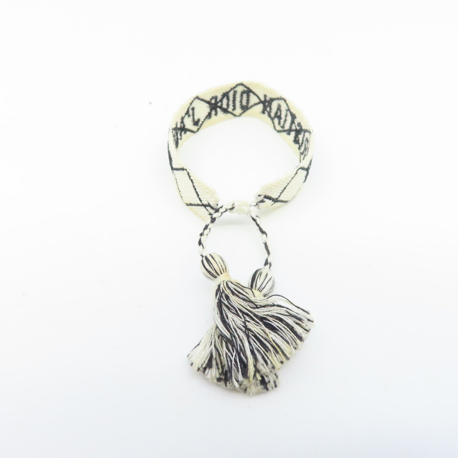 Dior 帆布Bracelet手環白色/黑色