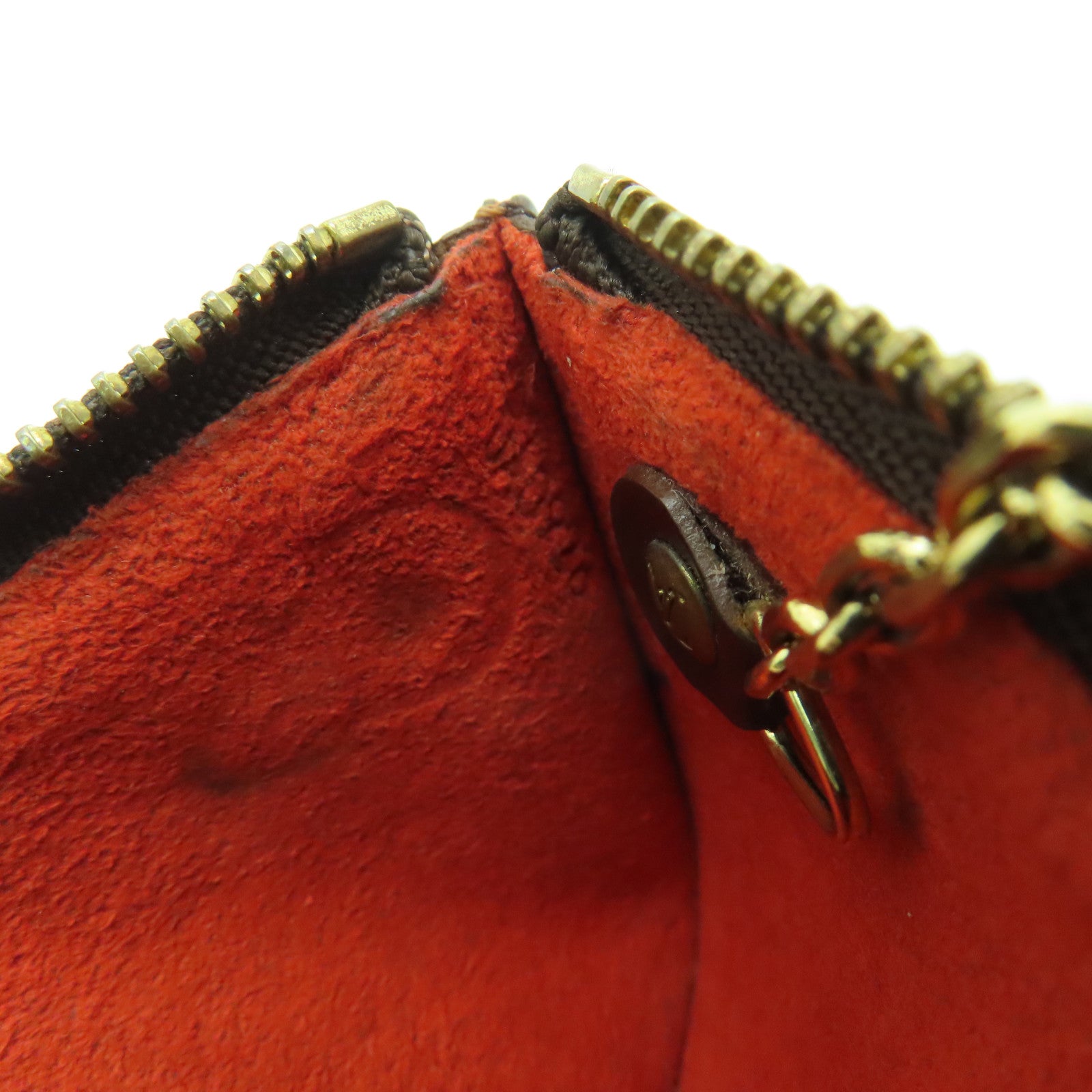 LOUIS VUITTON Damier China Run Key Pouch金扣鎖匙包啡色