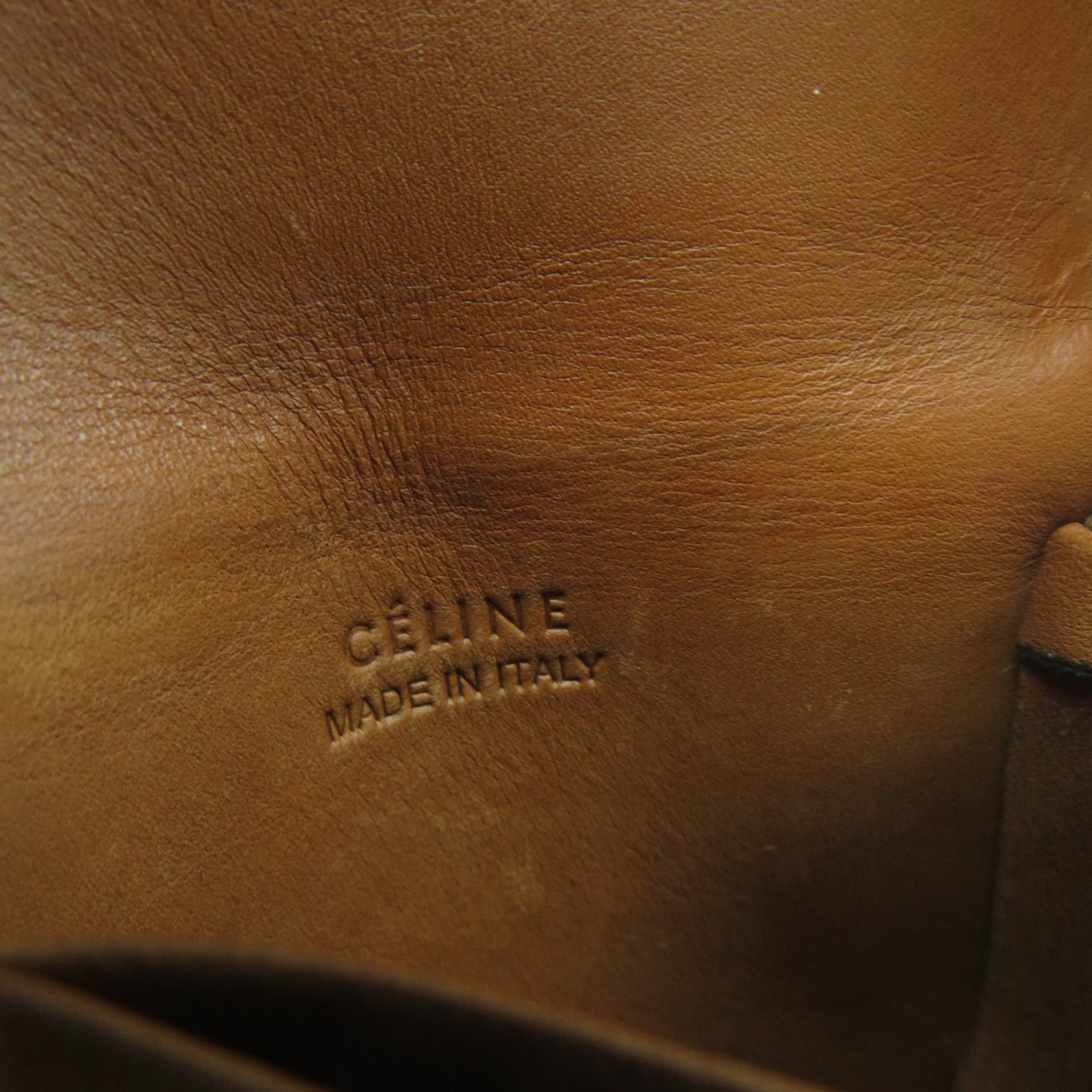 CELINE 牛皮皮革Coin Purse金扣零錢包啡色