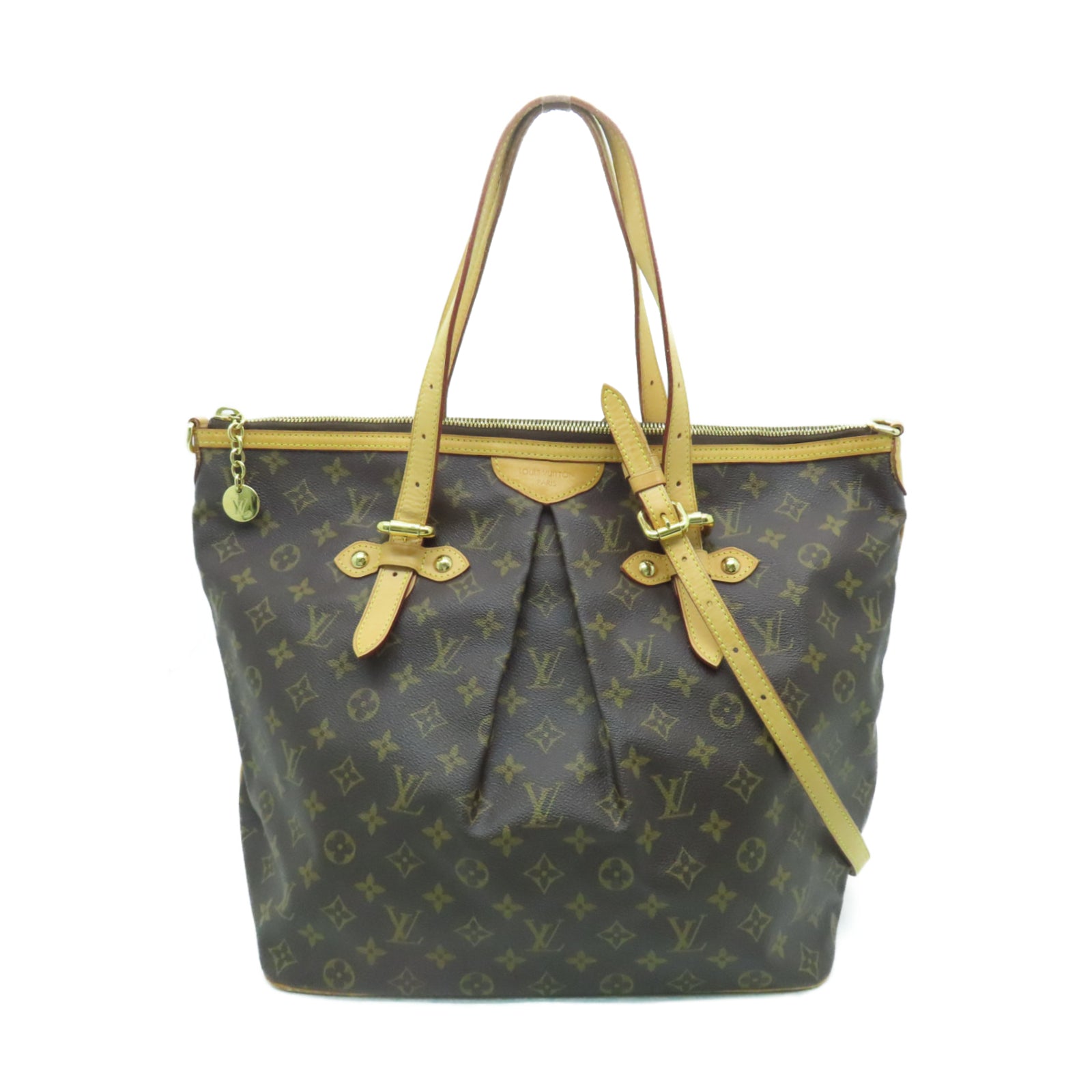 LOUIS VUITTON Monogram Palermo GM金扣手挽肩背兩用袋啡色