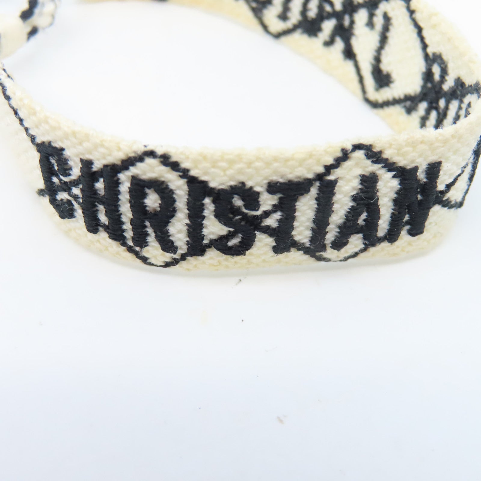 Dior 帆布Bracelet手環白色/黑色