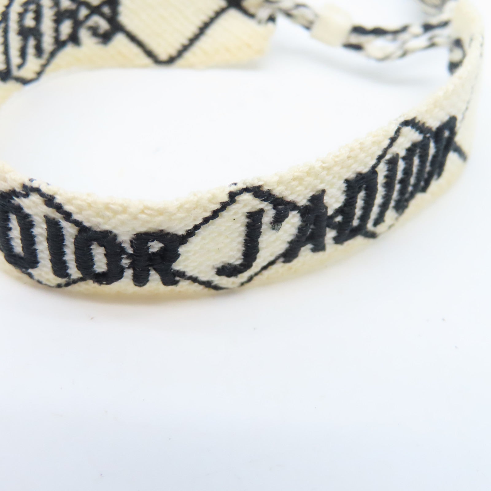 Dior 帆布Bracelet手環白色/黑色