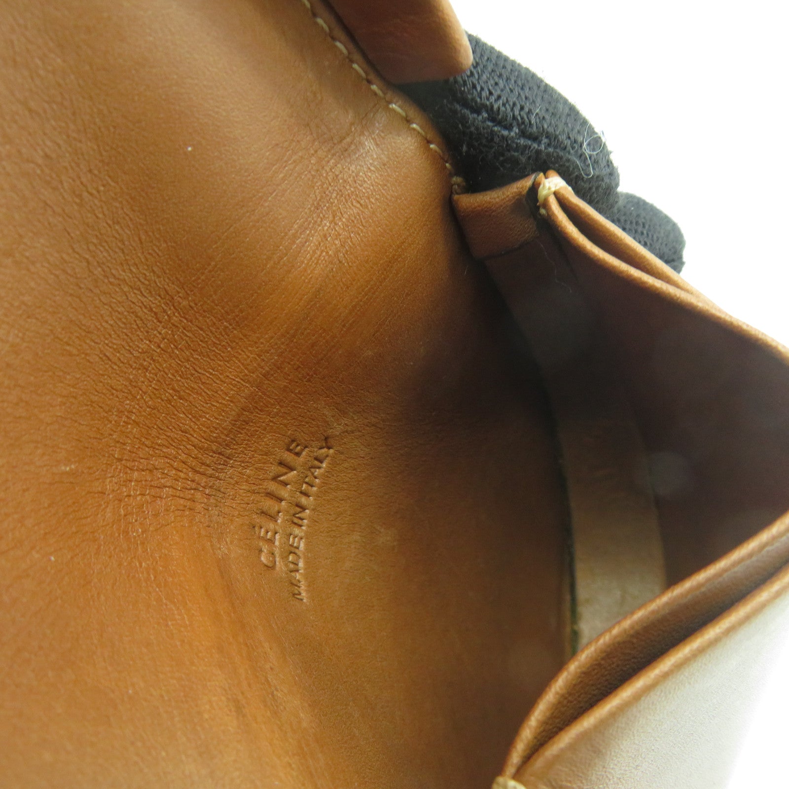 CELINE 牛皮皮革Coin Purse金扣零錢包啡色