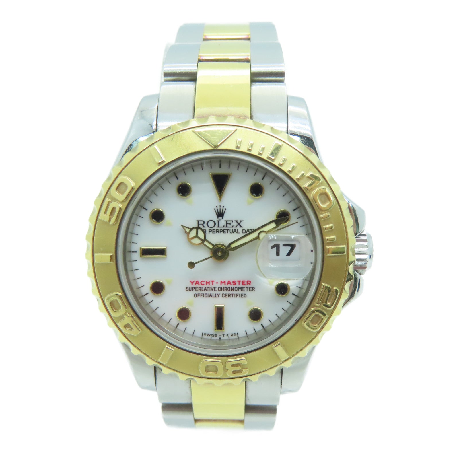 ROLEX 【激減優惠】Yacht Master 18K黃金/不鏽鋼自動機芯手錶白色