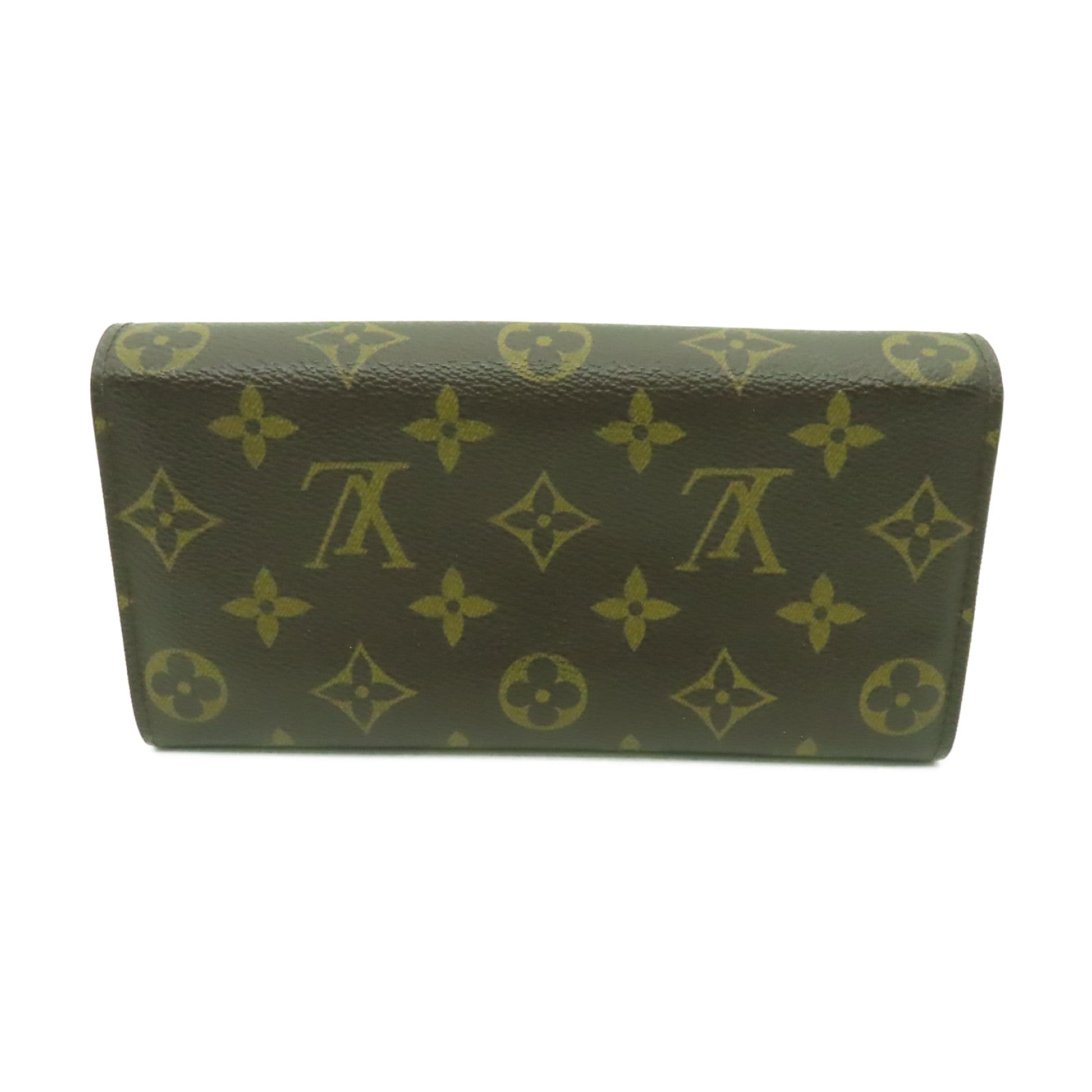 LOUIS VUITTON Monogram Long Wallet金扣長錢包棕色