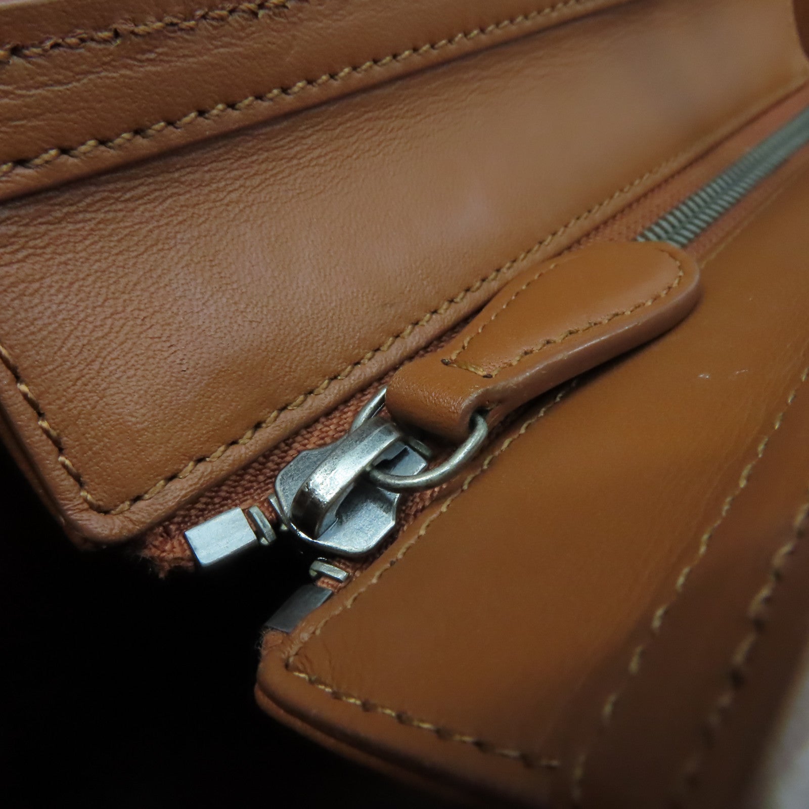CELINE 牛皮皮革Nano Luggage 2Way Shoulder Bag手挽肩背兩用袋米白色/啡色