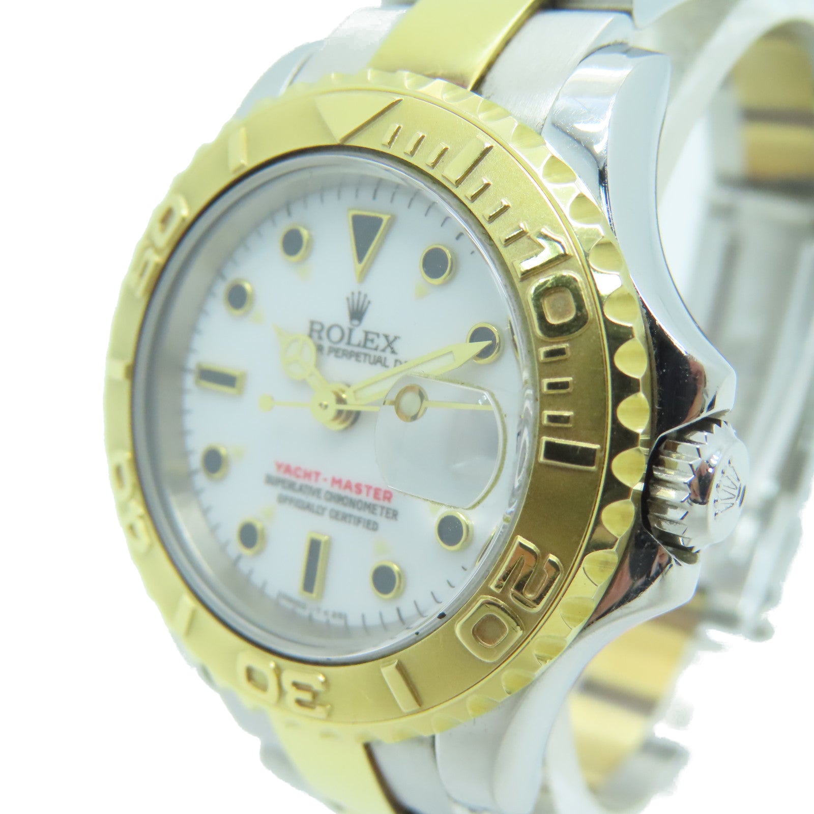 ROLEX 【激減優惠】Yacht Master 18K黃金/不鏽鋼自動機芯手錶白色