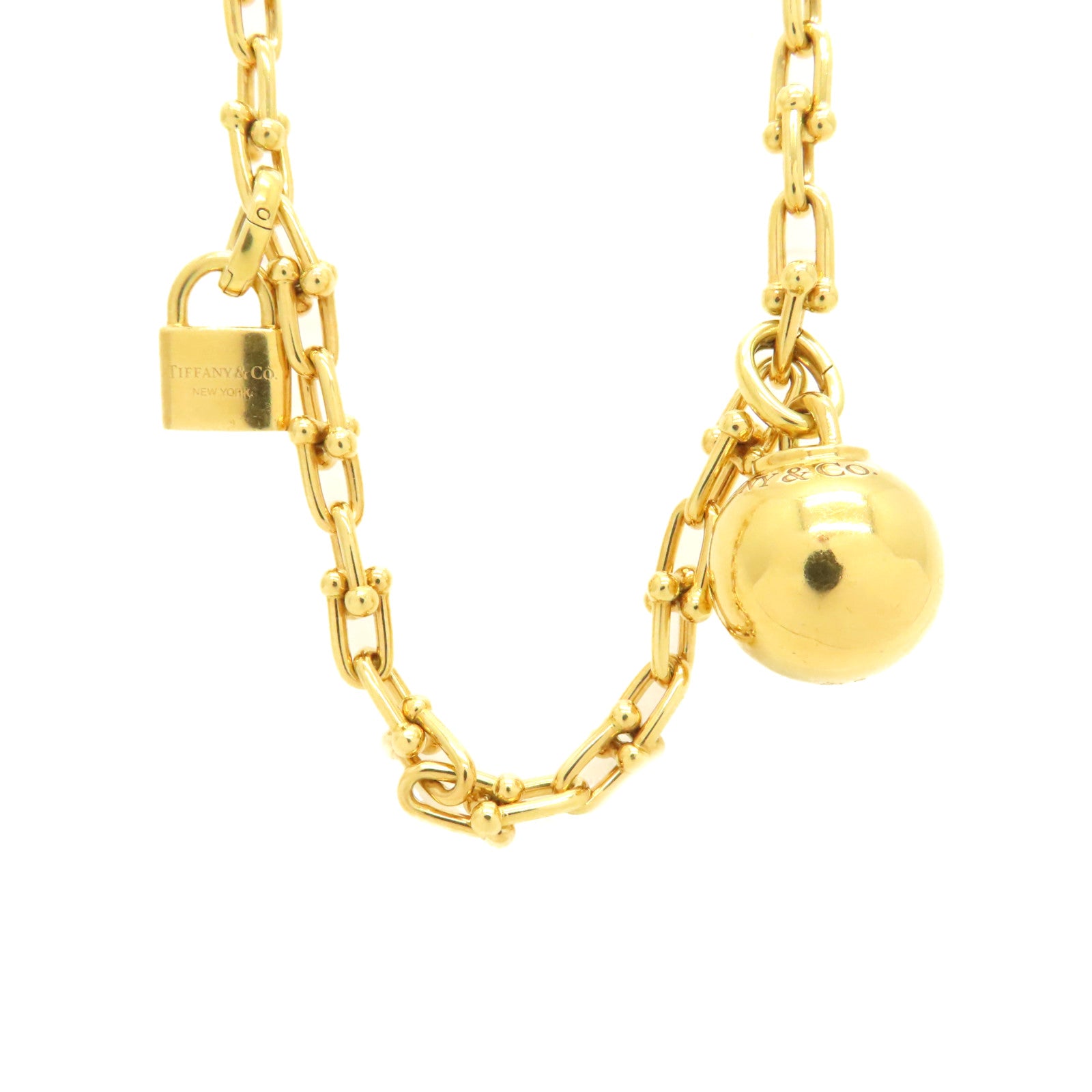 TIFFANY＆CO 18K黃金Hard Wear Necklace項鏈金色